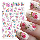 Cherry Love 3D Nail Art Sticker Set Russian Letter Decal Glam
