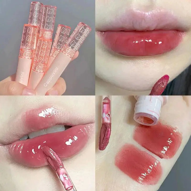 Cherry Pink Lip Plumper Matte Gloss Long Lasting Moisture