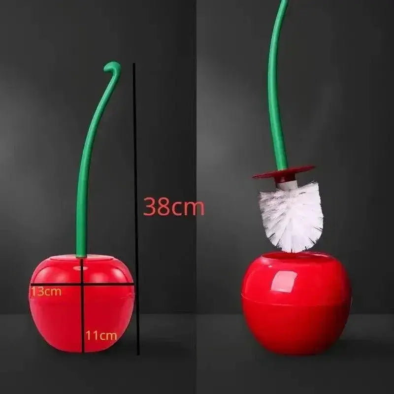 Cherry Shape Toilet Brush Holder Set for Lavatory Decor