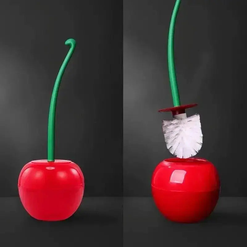 Cherry Shape Toilet Brush Holder Set for Lavatory Decor