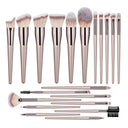 Chic Champagne Beauty Brush Kit for Flawless Makeup Application