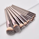 Chic Champagne Beauty Brush Kit for Flawless Makeup Application
