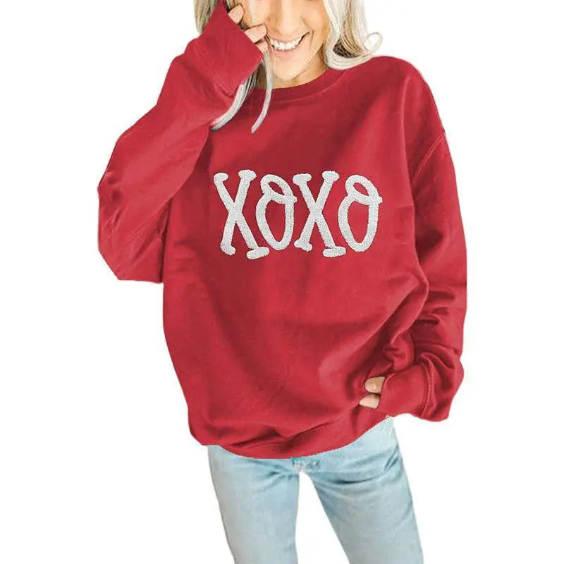 Chic Christmas Letter Print Pullover Sweater for Women