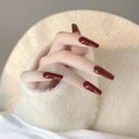 Chic Geometric Acrylic Nail Collection Vibrant Trendy False Nails