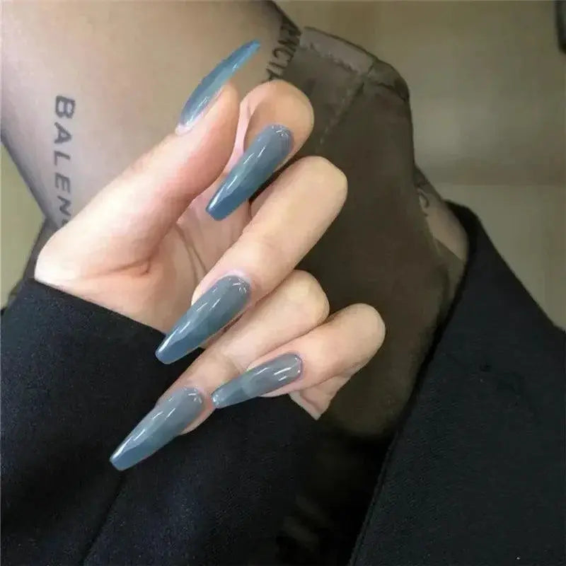 Chic Geometric Acrylic Nail Collection Vibrant False Nails