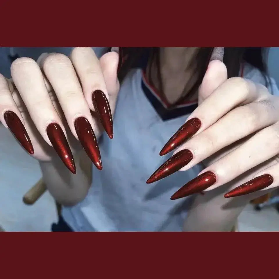Chic Geometric Acrylic Nail Collection Vibrant False Nails