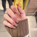 Chic Geometric Acrylic Nail Collection Vibrant Trendy False Nails