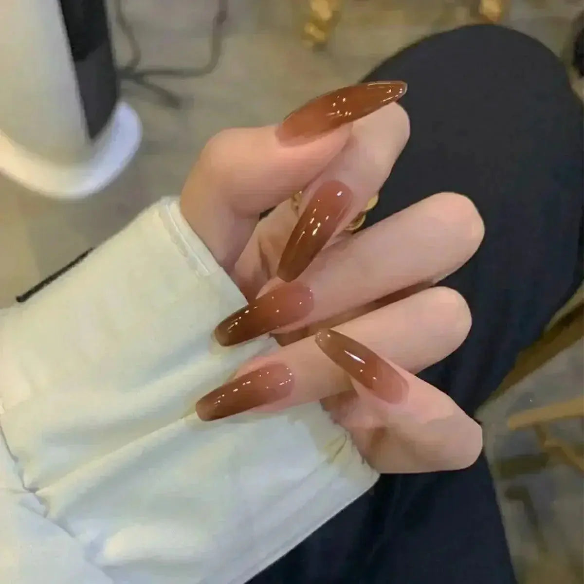 Chic Geometric Acrylic Nail Collection Vibrant False Nails