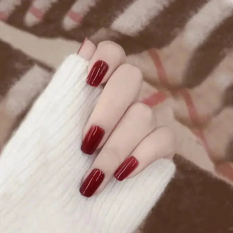Chic Geometric Acrylic Nail Collection Vibrant False Nails