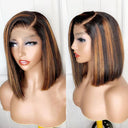 Chic Highlight Bob Human Hair Wig for Effortless Style