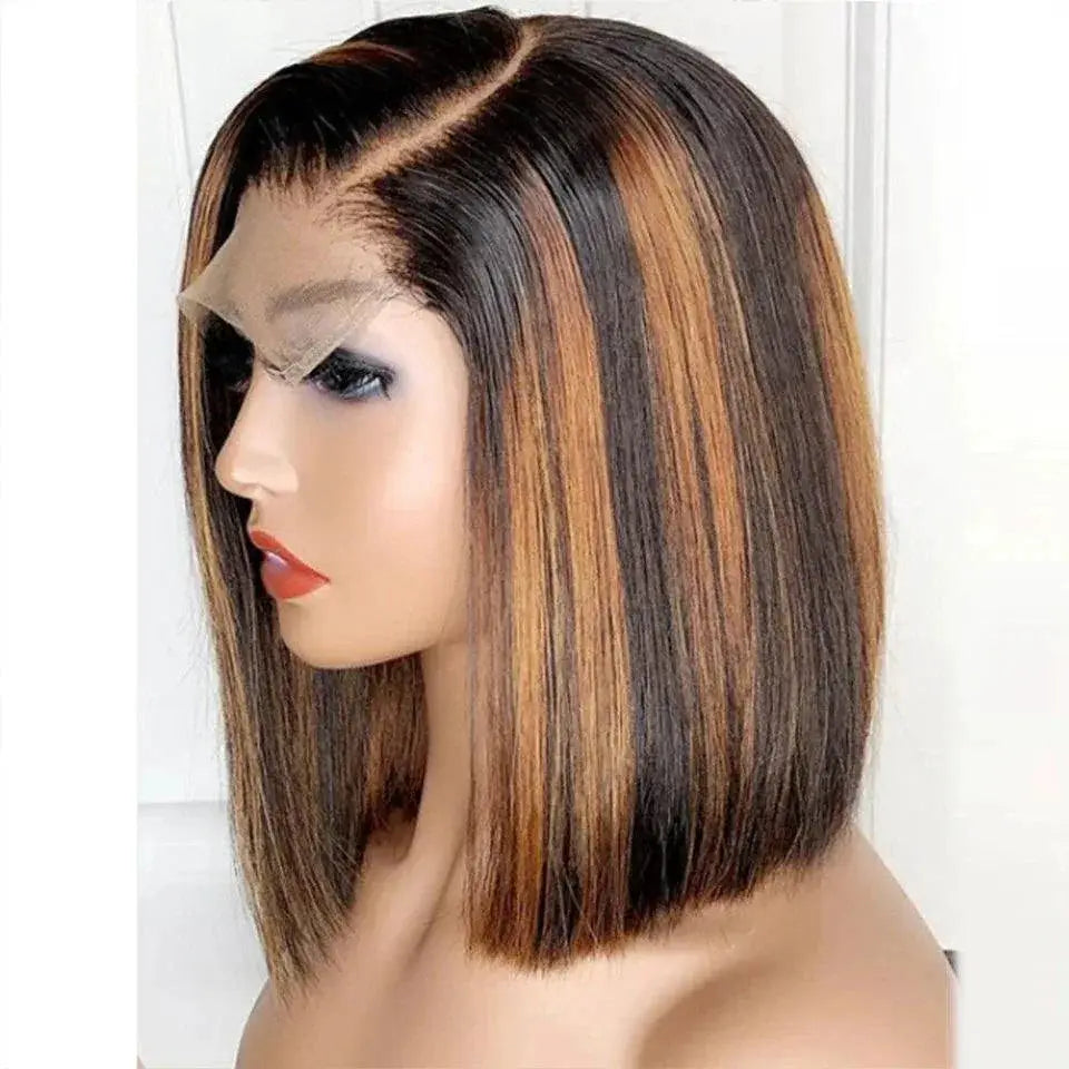 Chic Highlight Bob Remy Human Hair Wig for Effortless Style