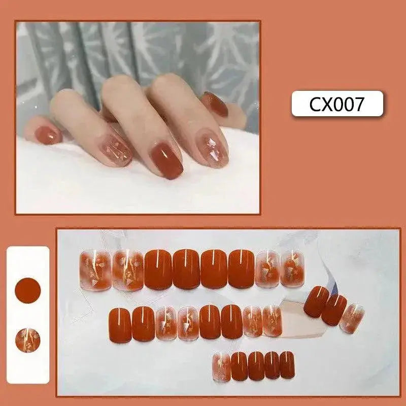 Chic Holiday Pink French Press On Nails Set Designs — product view 14