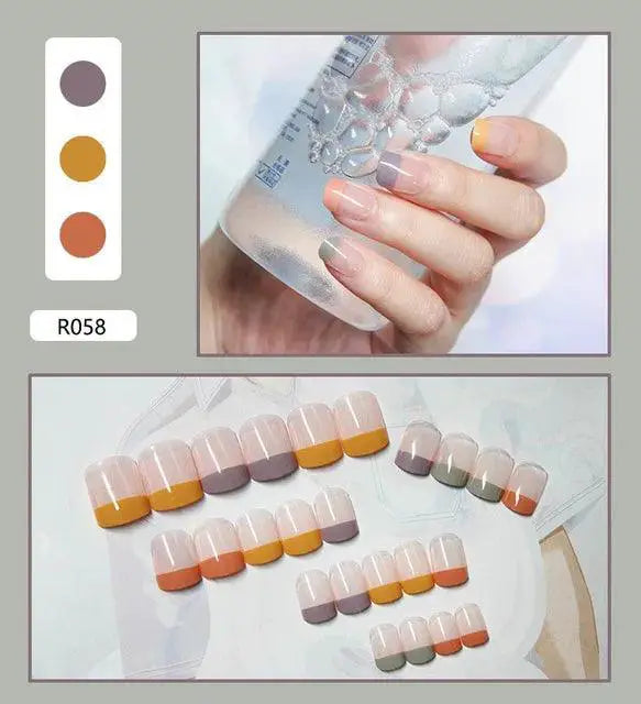 Chic Holiday Pink French Press On Nails Set Designs — product view 11