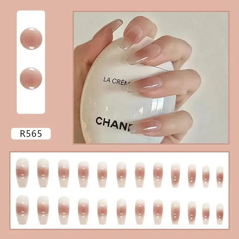 Chic Holiday Pink French Press On Nails Set Designs — product view 13