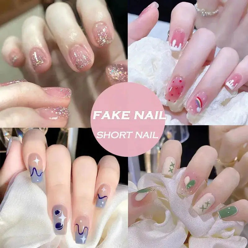 Chic Holiday Pink French Press On Nails Set 24 Designs