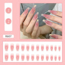 Chic Holiday Pink French Press-On Nails Set 24 Designs