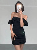 Off Shoulder Midi Dress for Summer Look