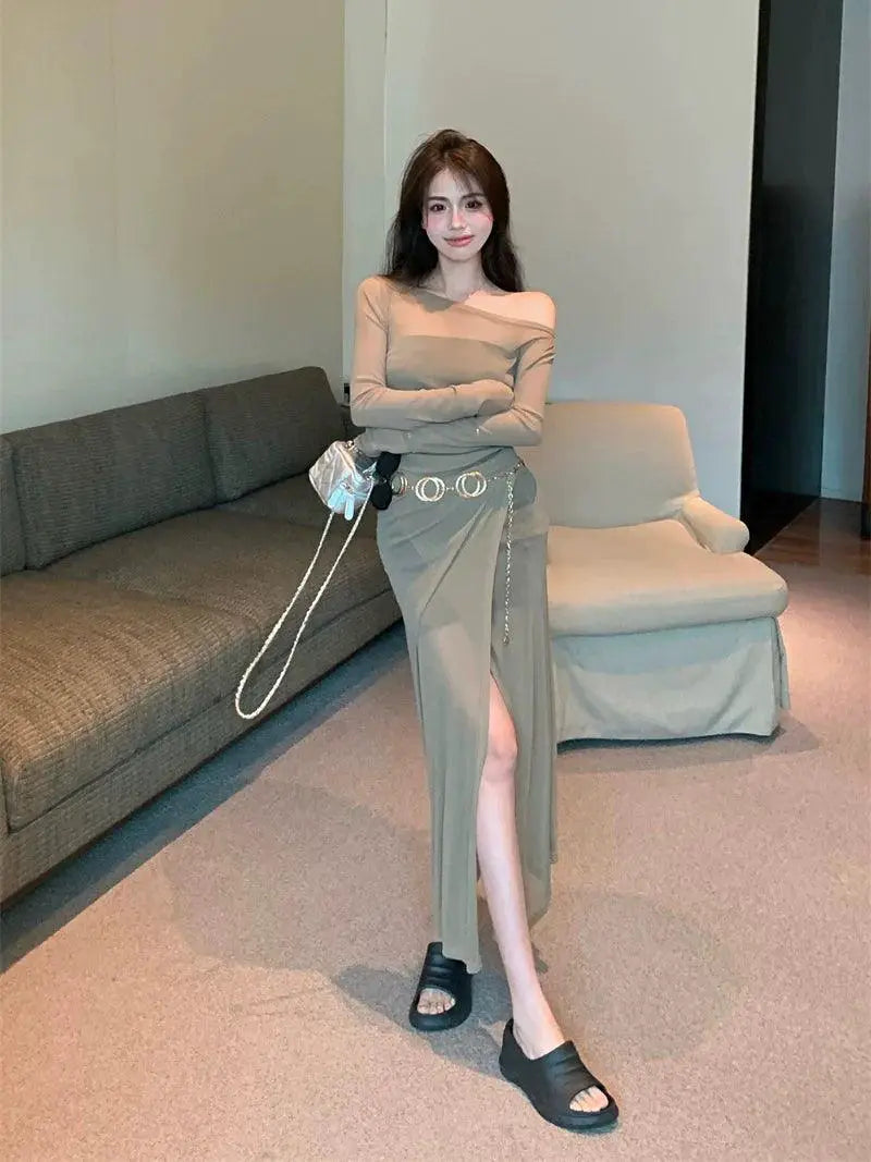 Chic Mesh Off - The - Shoulder Dress Elegance and Allure
