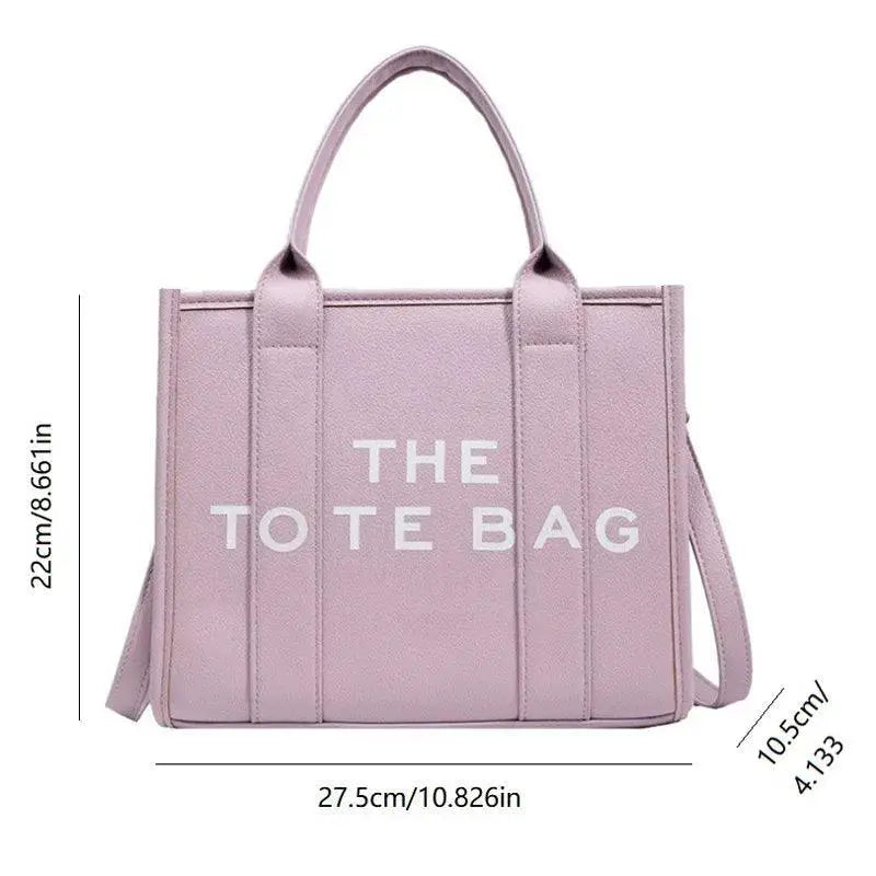 Chic PU Leather Tote Bag Handbag With Versatile Design