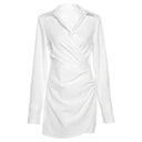 Chic Ruched Party Dress Modern Elegance Edgy Twist Design