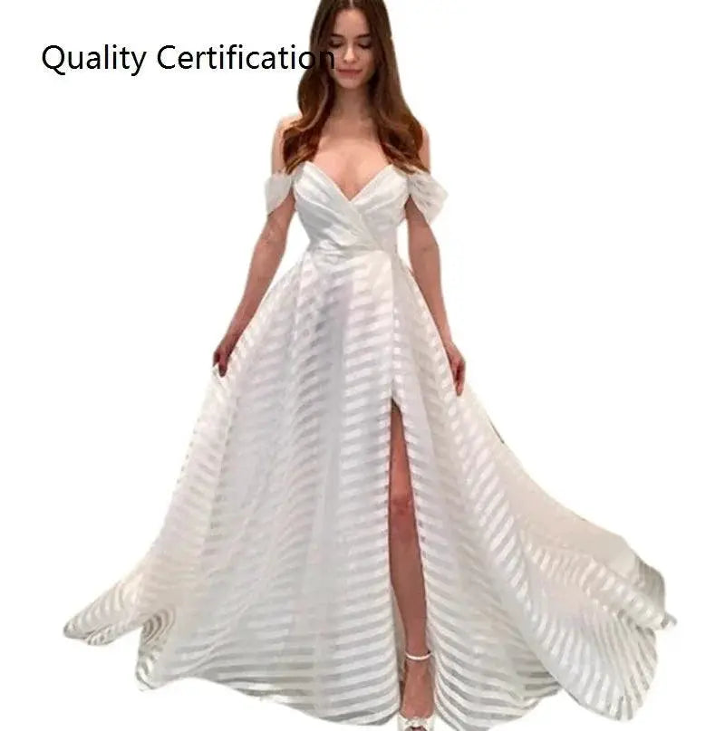 Chic Striped Street Style Party Dress For Spring Fashion