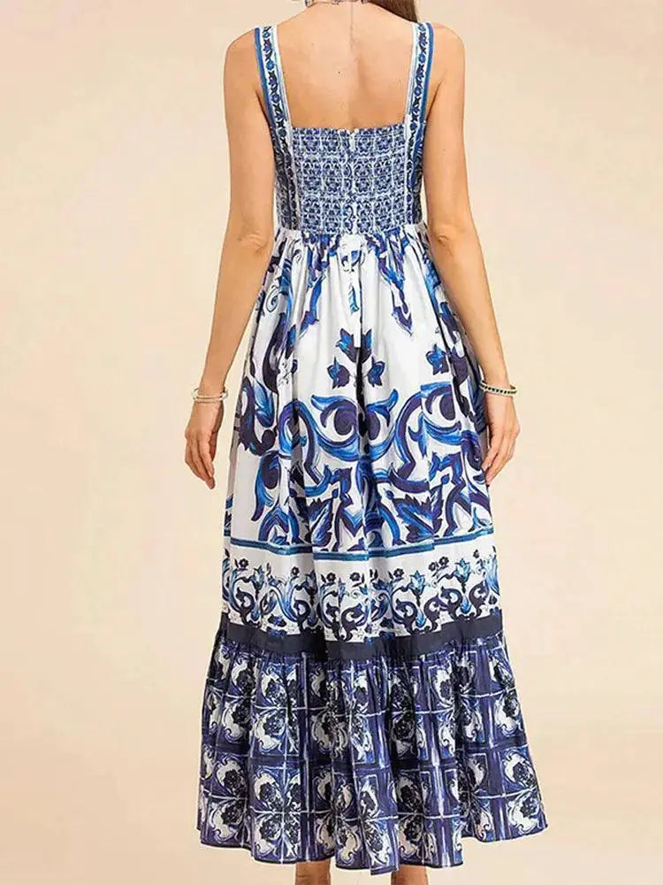 Chic V Neck Suspender Dress For Summer Outfit Style