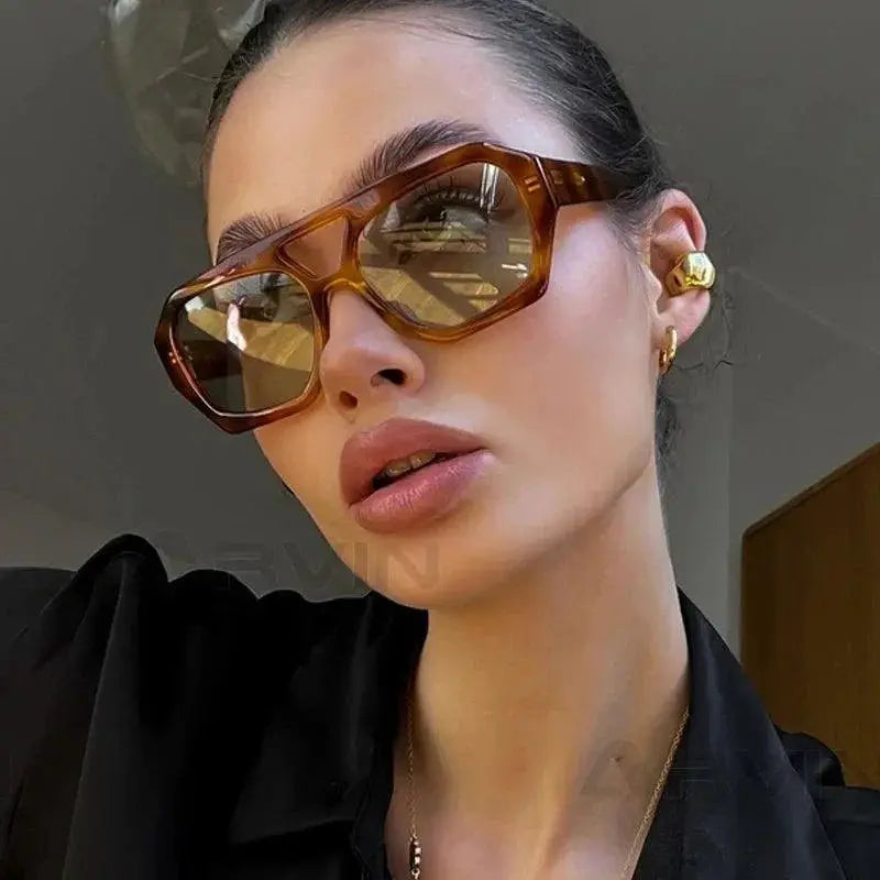 Chic Vintage Square Sunglasses For Men And Women Thick Frame