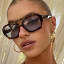 Chic Vintage Square Sunglasses for Men and Women Thick Frame