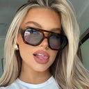 Chic Vintage Square Sunglasses for Men and Women Thick Frame