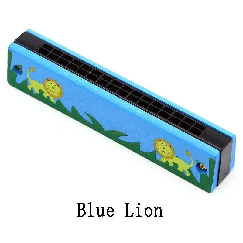 Kids Wooden Harmonica Orff Instrument 16 Holes Toys
