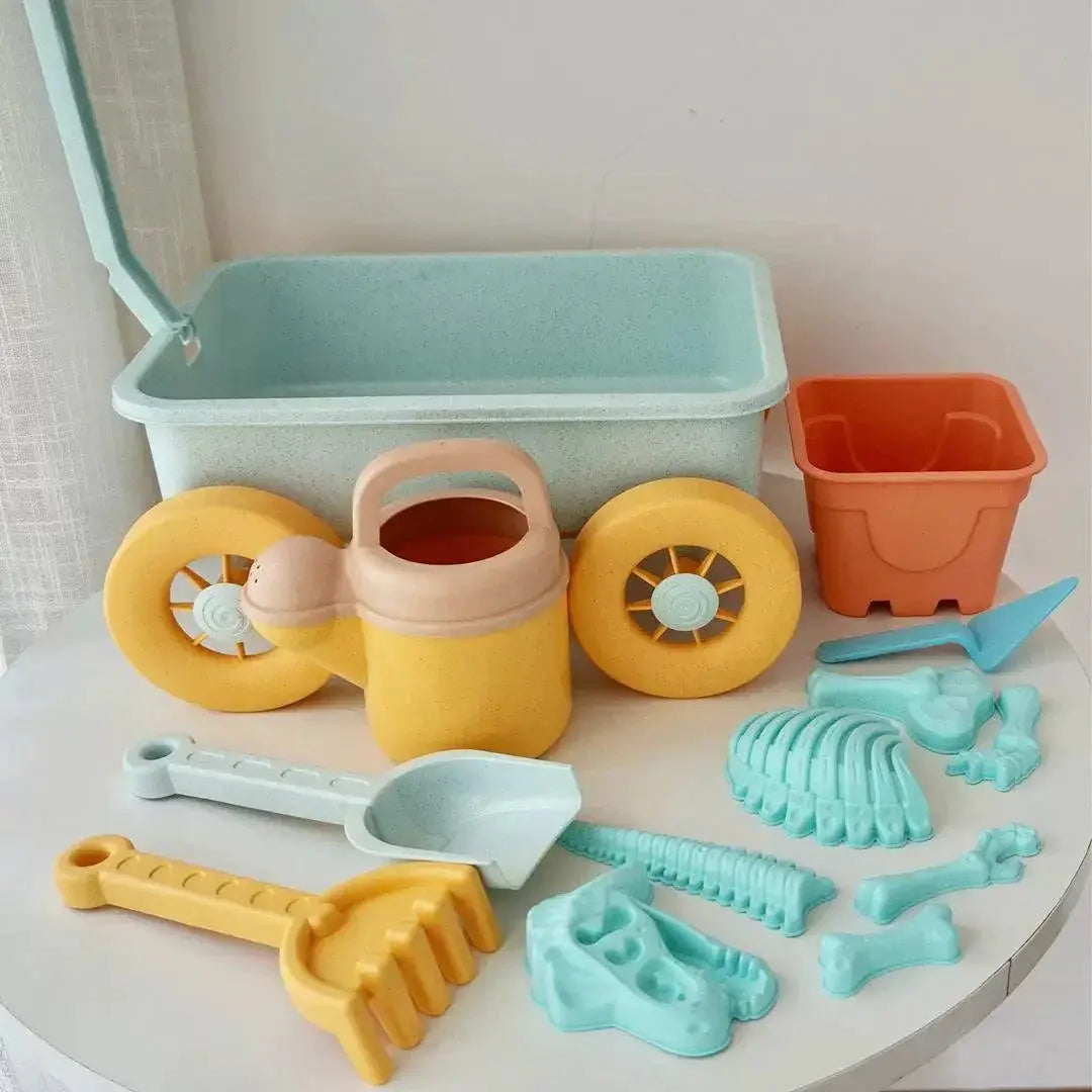 Kids Beach Toy Wheat Straw Engineering Vehicle Bulldozer