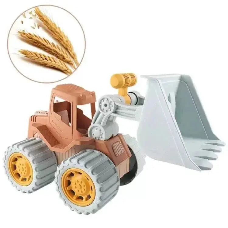 Kids Beach Toy Wheat Straw Engineering Vehicle Bulldozer