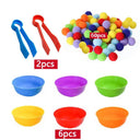 Children's Colorful Plush Ball Sorting Game for Skills
