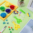 Children's Colorful Plush Ball Sorting Game for Skills