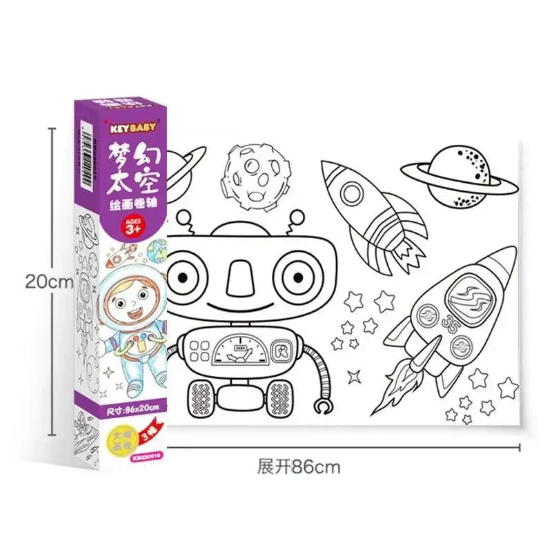 Kids DIY Coloring Paper Roll Creative Drawing Toy Kit