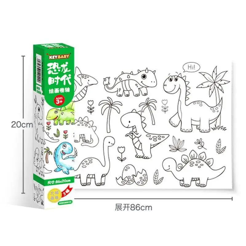 Kids DIY Coloring Paper Roll Creative Drawing Toy Kit