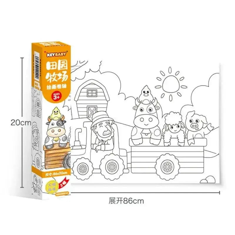 Kids DIY Coloring Paper Roll Creative Drawing Toy Kit