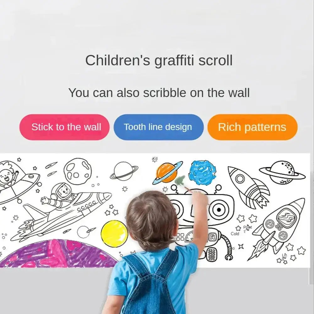 Kids DIY Coloring Paper Roll Creative Drawing Toy Kit