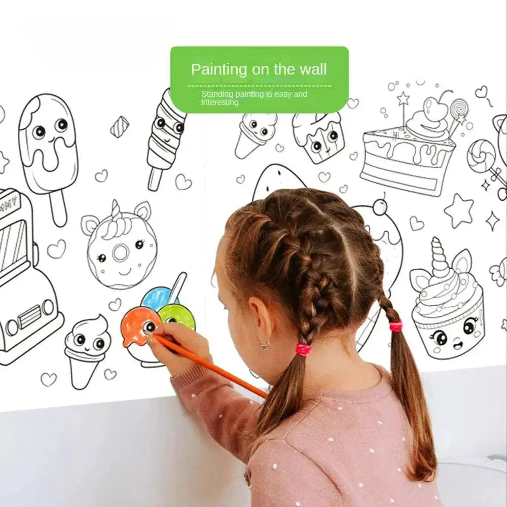 Kids DIY Coloring Paper Roll Creative Drawing Toy Kit
