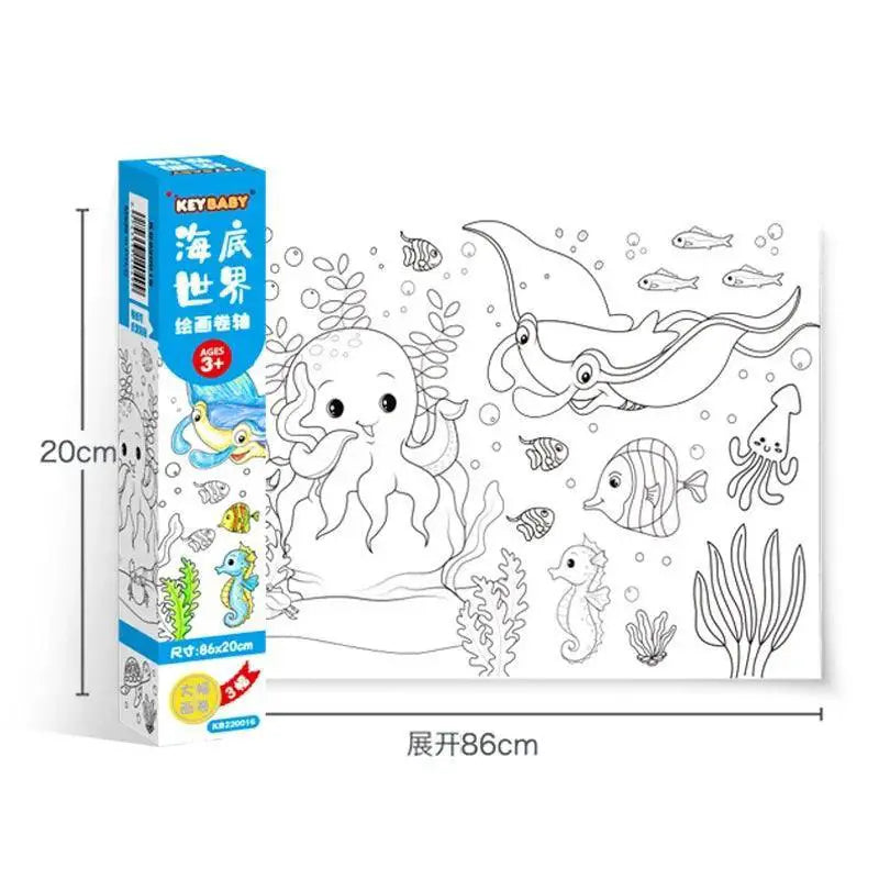Kids DIY Coloring Paper Roll Creative Drawing Toy Kit