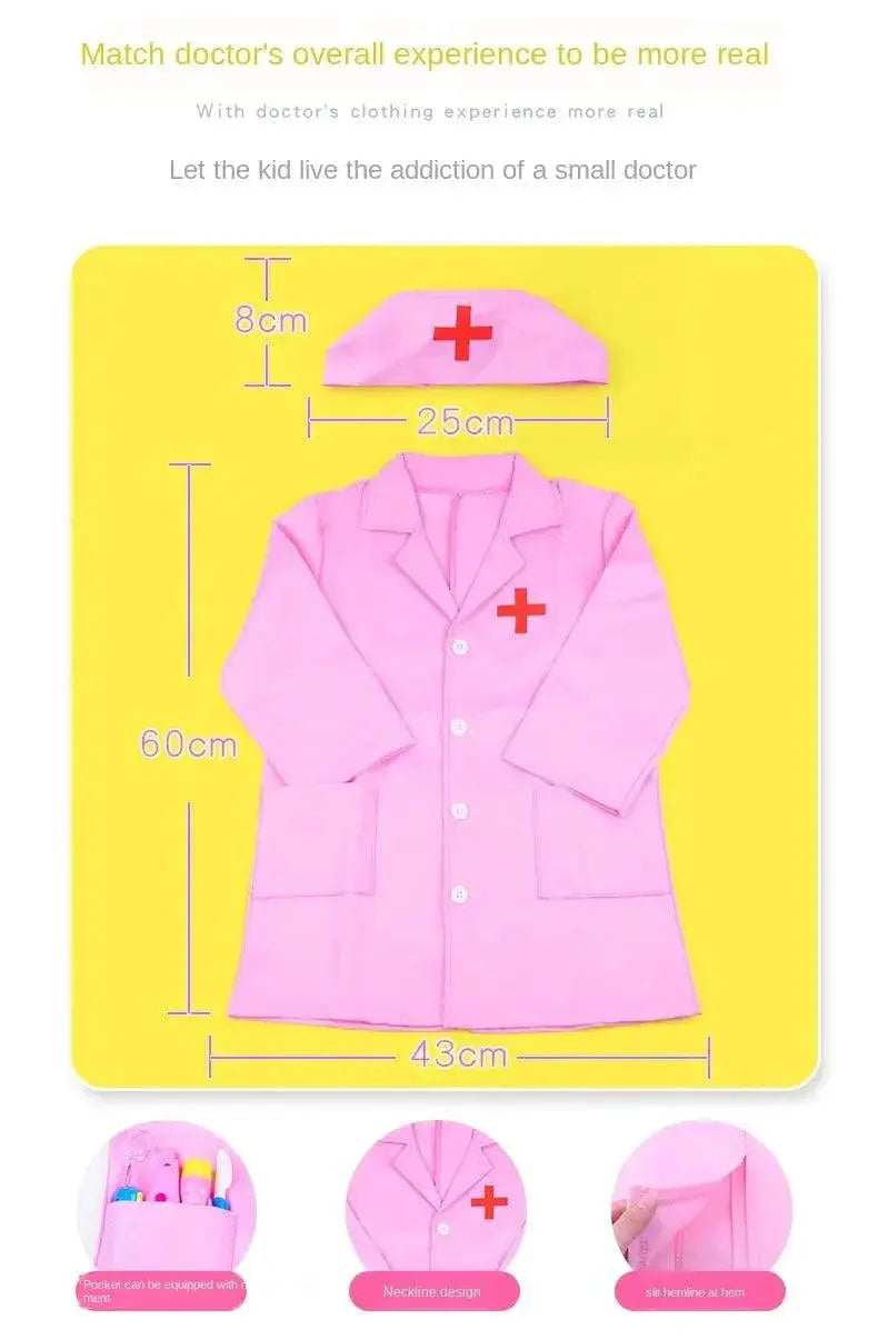 Kids Doctor Nurse Costume Set For Halloween Parties