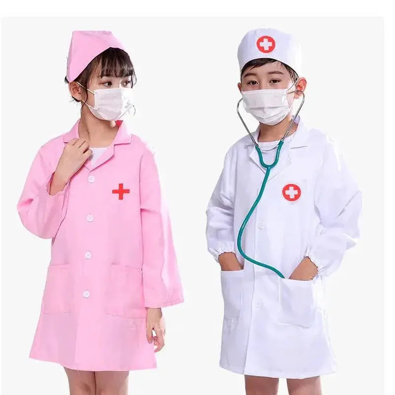 Kids Doctor Nurse Costume Set For Halloween Parties