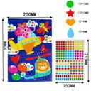 Children's Dot Coloring Book Interactive Cartoon Animal Mosaic Kit