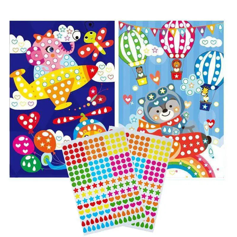 Kids Dot Coloring Book Interactive Animal Mosaic Kit