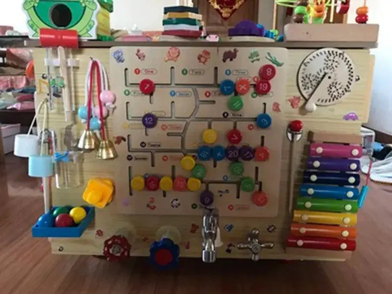 Montessori Sensory Busy Board Educational Toy For Kids