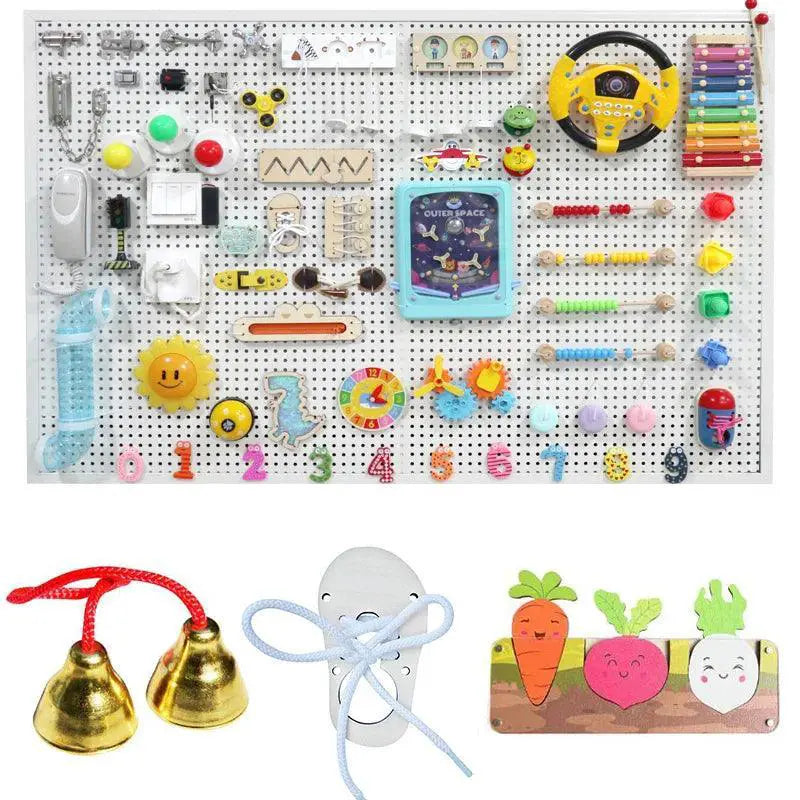 Montessori Sensory Busy Board Educational Toy For Kids