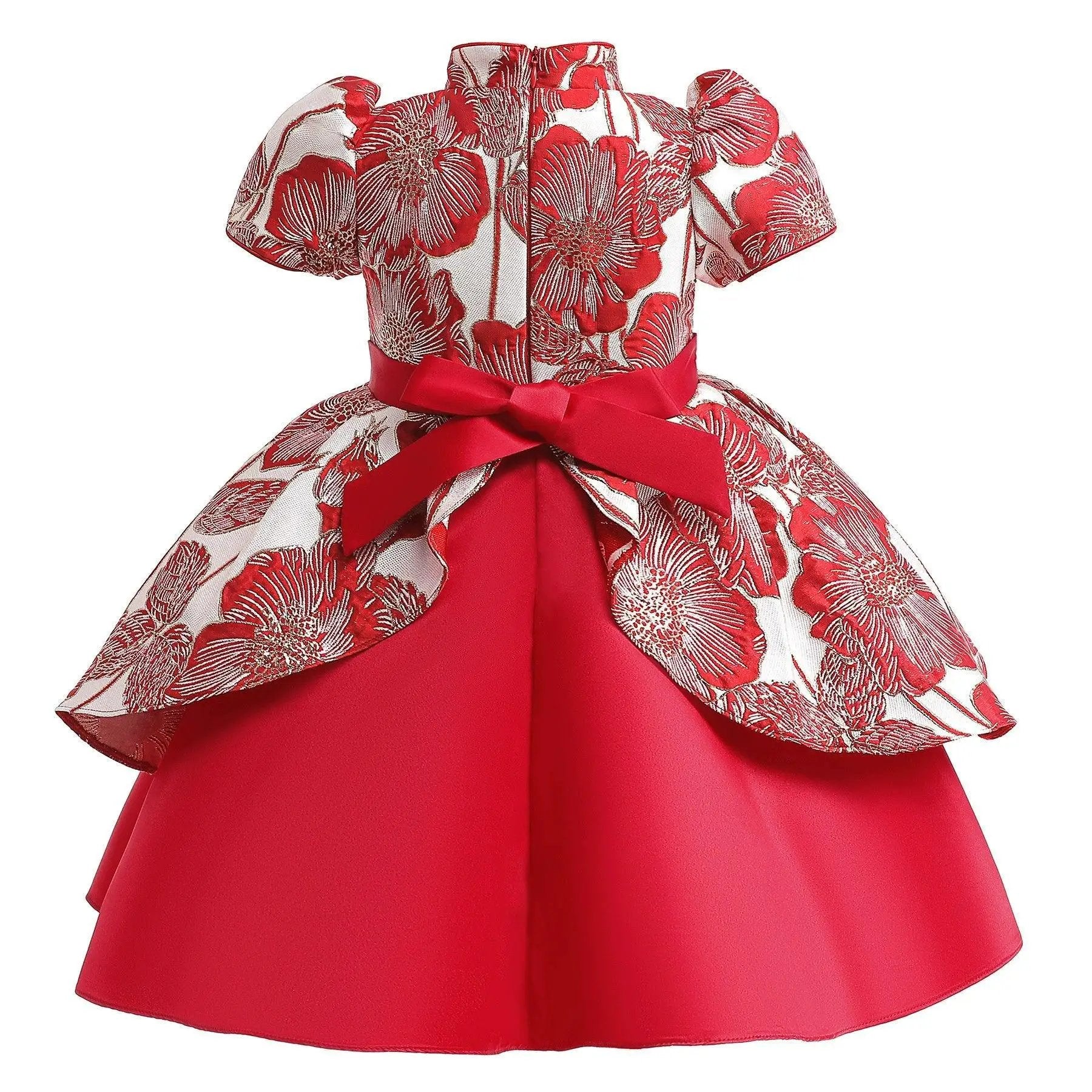 Girls Princess Wedding Party Dress Elegant Versatile Outfit