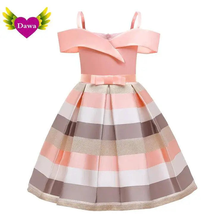 Girls Princess Wedding Party Dress Elegant Versatile Outfit