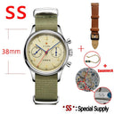 China Pilot Aviation Mechanical Chronograph Watch Vintage Men's Timepiece