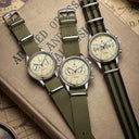 China Pilot Aviation Mechanical Chronograph Watch Vintage Men's Timepiece